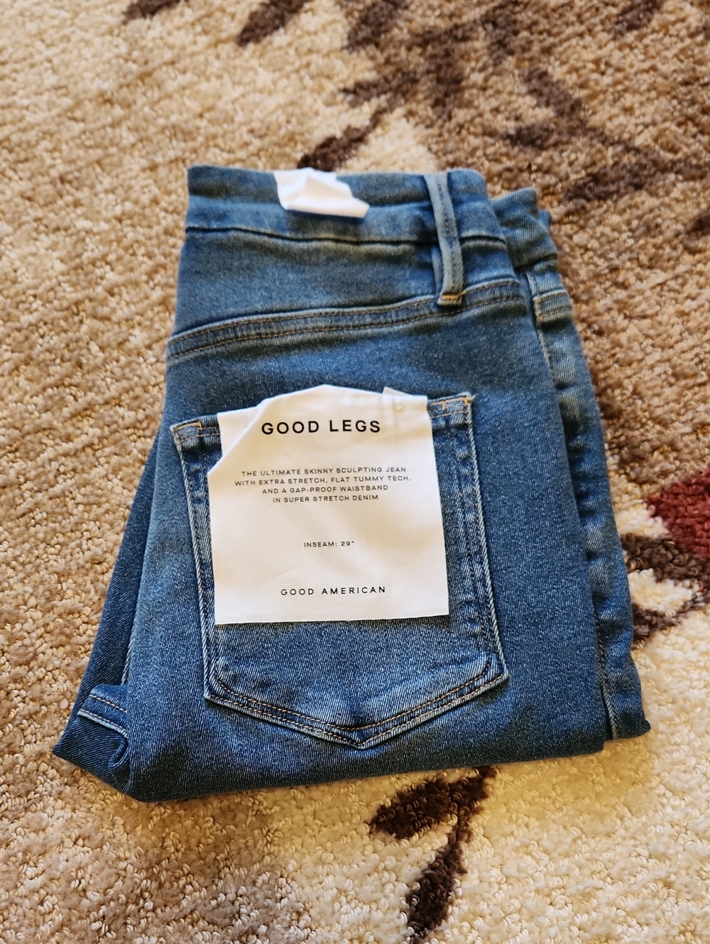 Good American Good Legs Skinny Jeans - Blue Denim